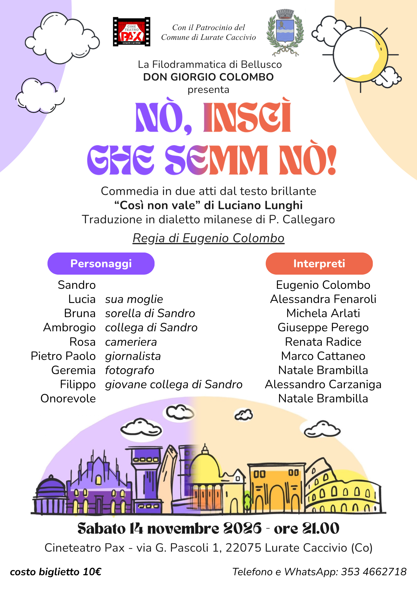 No, inscì ghe semm no!