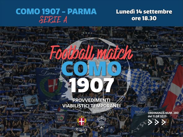 𝐹𝑜𝑜𝑡𝑏𝑎𝑙𝑙 𝑚𝑎𝑡𝑐ℎ - 𝗖𝗢𝗠𝗢 𝟭𝟵𝟬𝟳 🔵⚪⚽- Serie A - PROVVEDIMENTI VIABILISTICI TEMPORANEI - 📅LUNEDI' 14…