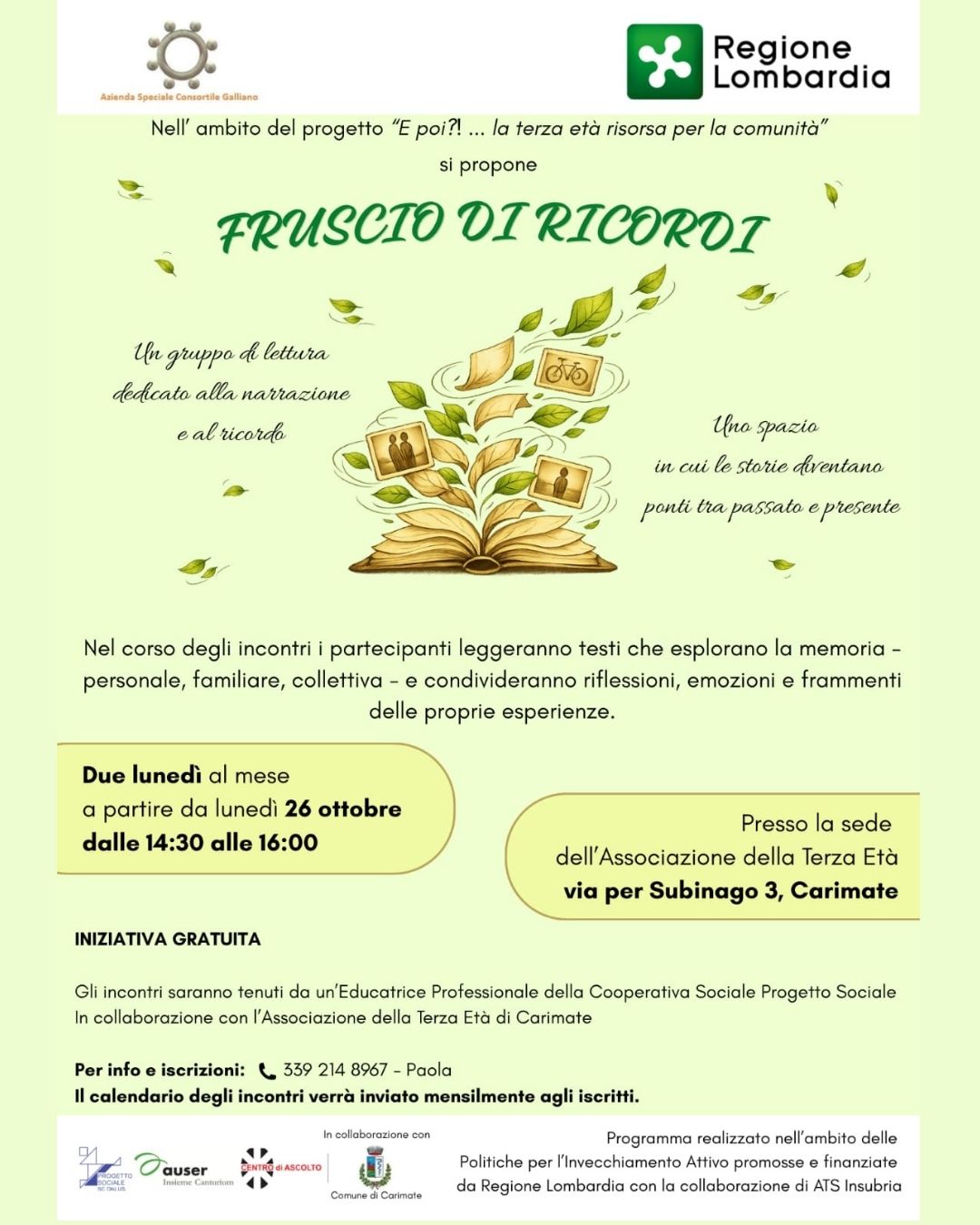 Spazio di condivisione per la terza età