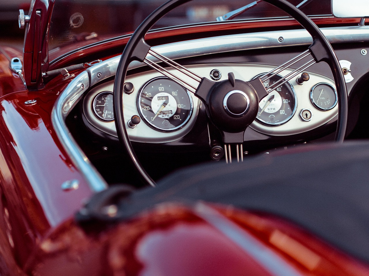 Auto, volante e auto d'epoca